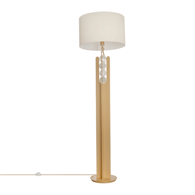 Luminaria De Piso Selenita E Metal Dourado Equilibrio Luminaria De Piso Selenita E Metal Dourado Equilibrio