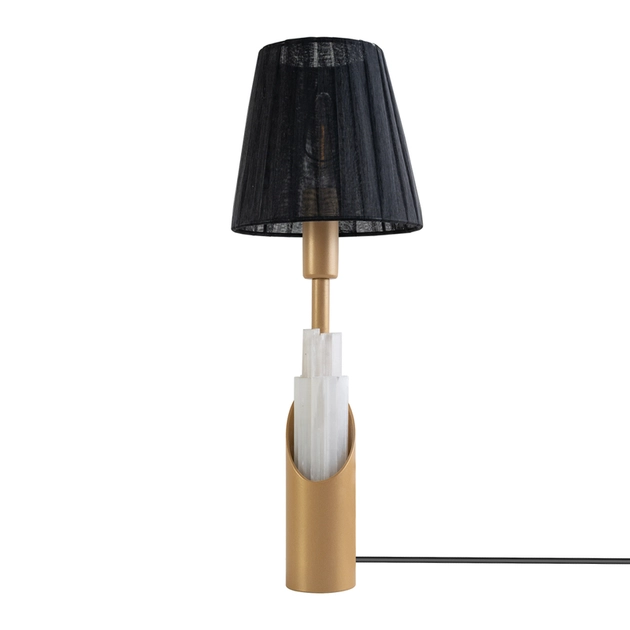 Abajur Selenita E Metal Dourado Aura Abajur Selenita E Metal Dourado Aura