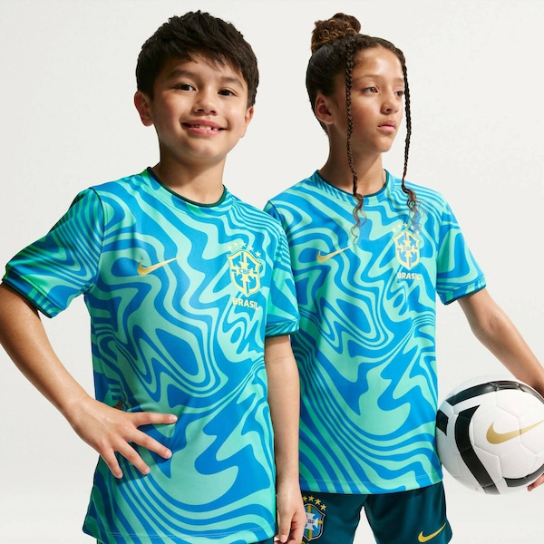 Camisa do Brasil Pré Jogo 26/27 Nike Infantil Camisa do Brasil Pré Jogo 26/27 Nike Infantil