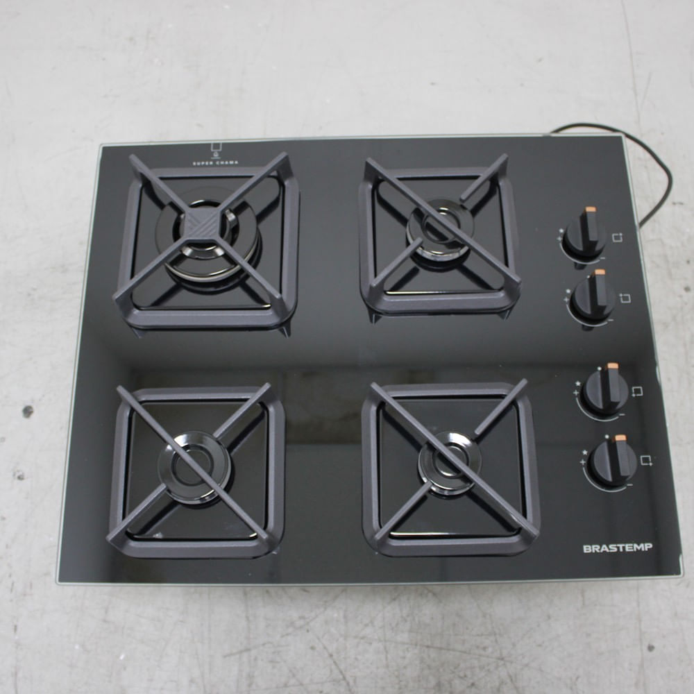 Cooktop Brastemp 4 Bocas A Gás, Grades De Ferro Fundido E Chamas Especiais - Bds62aeus2_Wotimo_Ch6029977 Bivolt