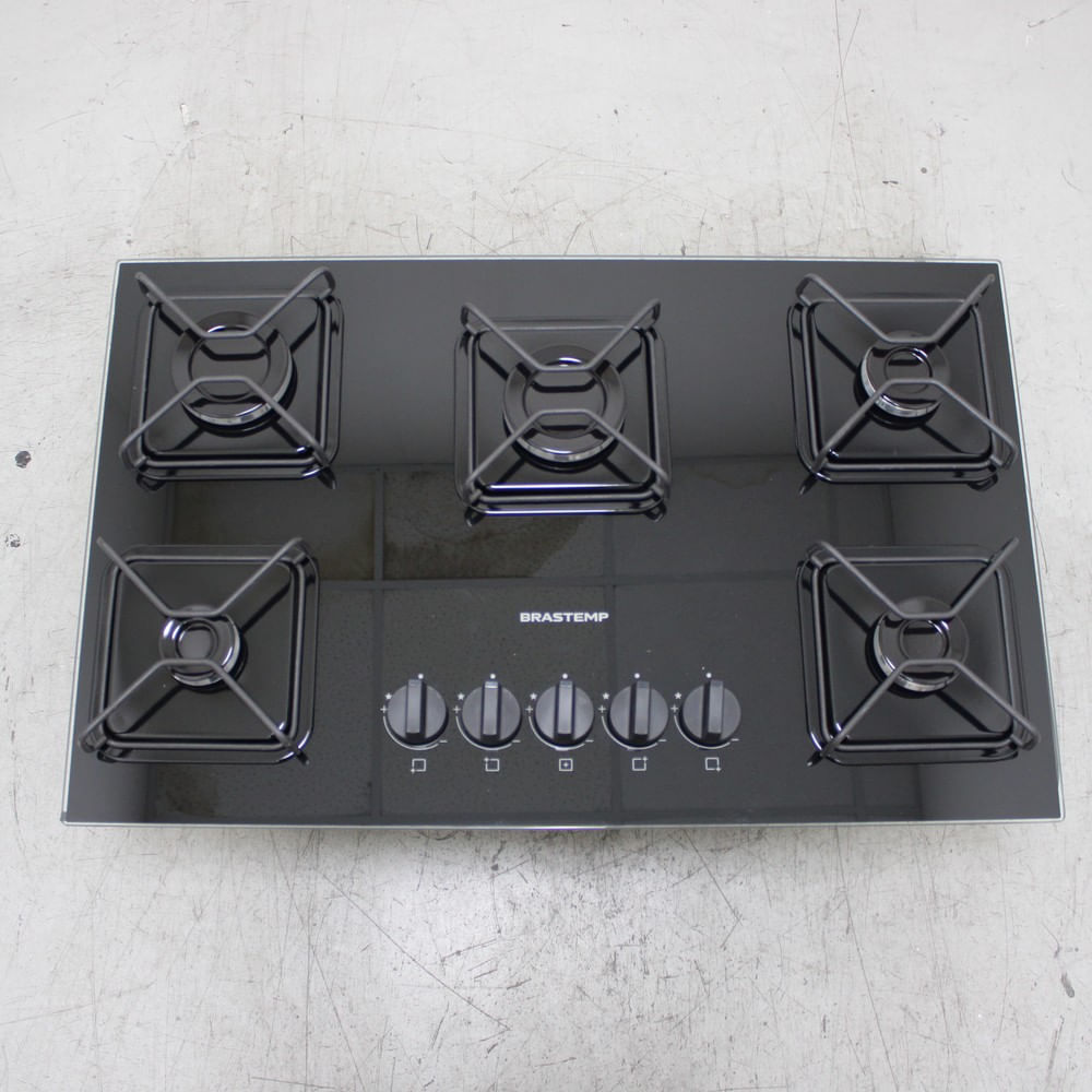 Cooktop 5 Bocas A Gás Brastemp Com Grades De Ferro Aramado E Chama Simmer - Bdd75beus1_Wexcele_Ch6769617 Bivolt