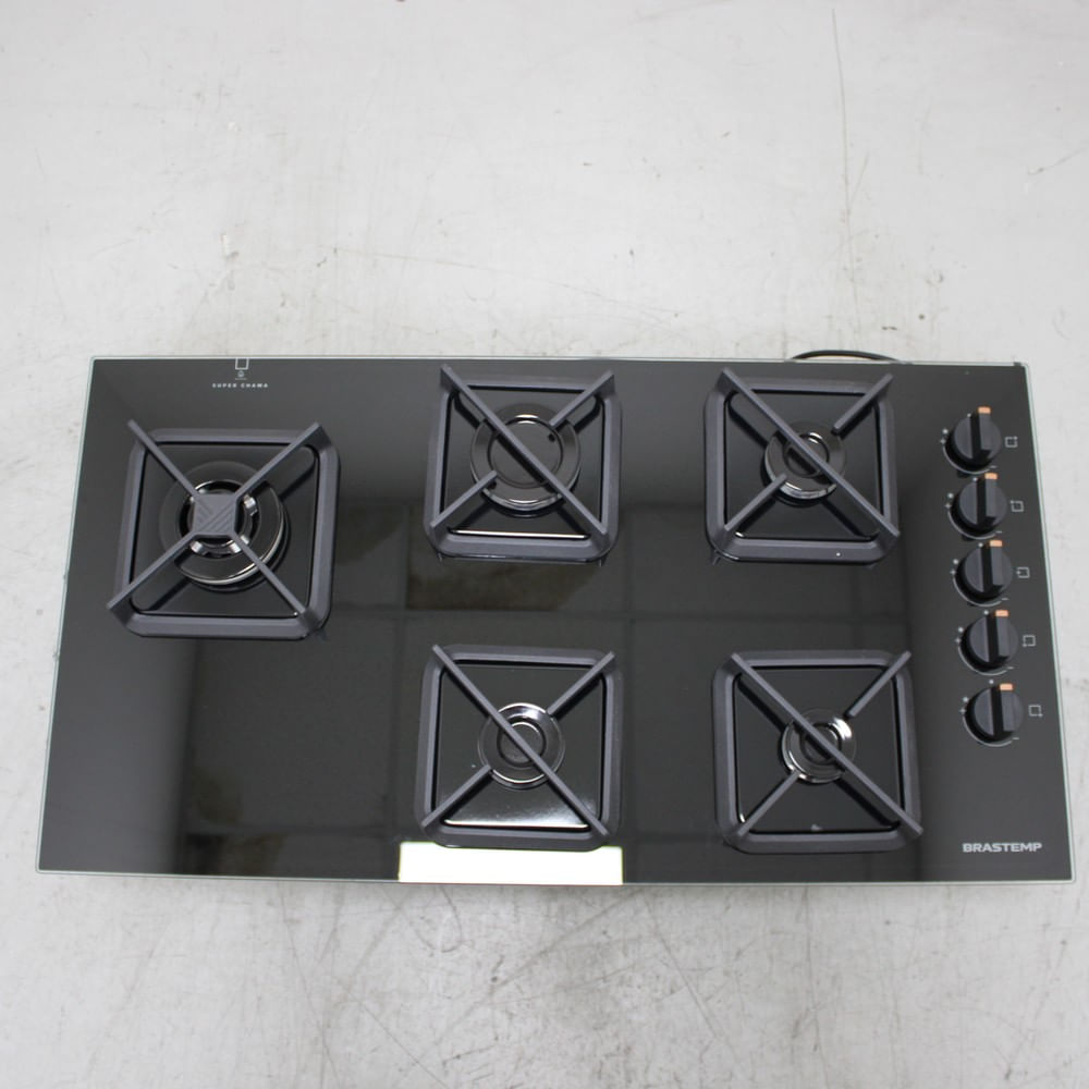 Cooktop Brastemp 5 Bocas A Gás, Grades De Ferro Fundido E Super Chama Lateral - Bds85aeus2_Wotimo_Cg6856855 Bivolt