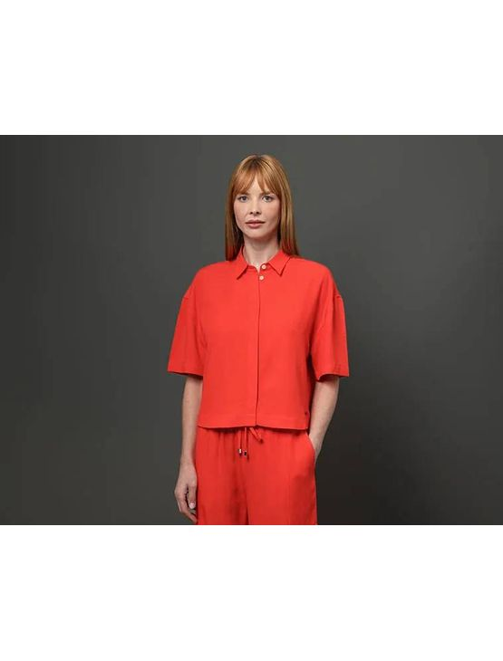 Camisa Feminina Linho Misto Calvin Klein - Vermelho Camisa Feminina Linho Misto Calvin Klein Vermelho 42 Camisa Feminina Linho Misto Calvin Klein - Vermelho Camisa Feminina Linho Misto Calvin Klein Vermelho 42