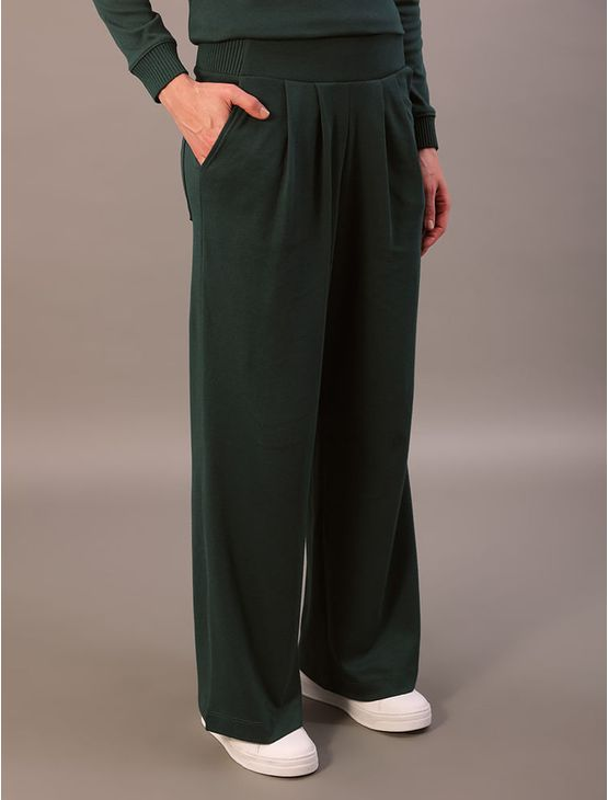 Calça Pantalona Calvin Klein Feminino de Malha - Verde Médio Calça Pantalona Calvin Klein Feminino de Malha Verde Médio p Calça Pantalona Calvin Klein Feminino de Malha - Verde Médio Calça Pantalona Calvin Klein Feminino de Malha Verde Médio p