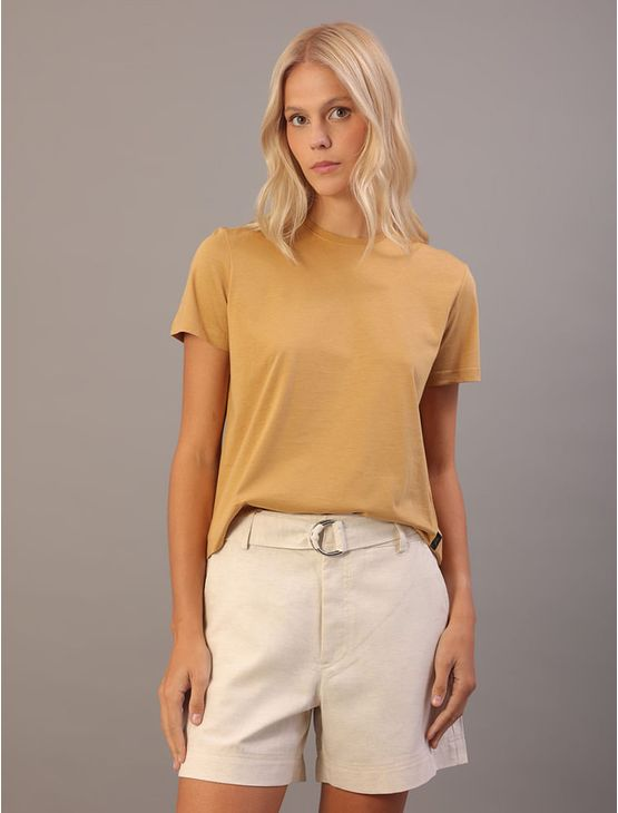 Camiseta Calvin Klein Jeans Feminino Algodão Egípcio - Havana Camiseta Calvin Klein Jeans Feminino Algodão Egípcio Havana Pp Camiseta Calvin Klein Jeans Feminino Algodão Egípcio - Havana Camiseta Calvin Klein Jeans Feminino Algodão Egípcio Havana Pp