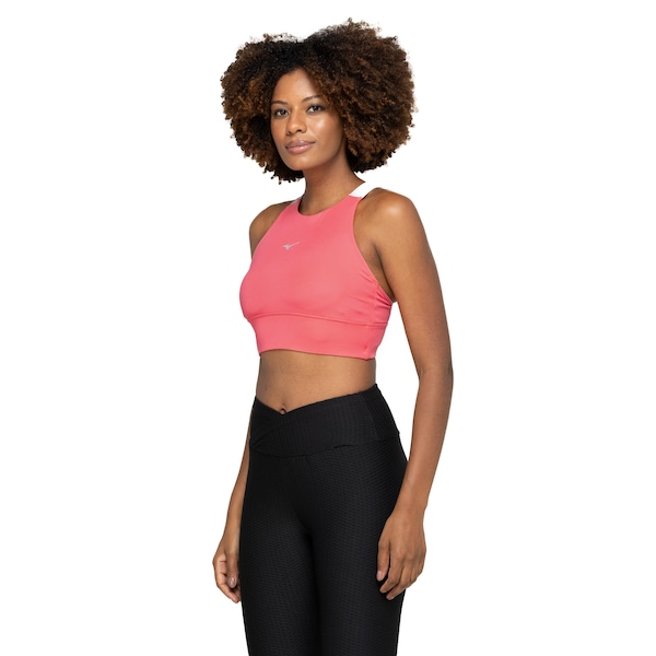 Top Fitness com Bojo Removível Mizuno Média Sustentação Compress Fit - Adulto Top Fitness com Bojo Removível Mizuno Média Sustentação Compress Fit - Adulto
