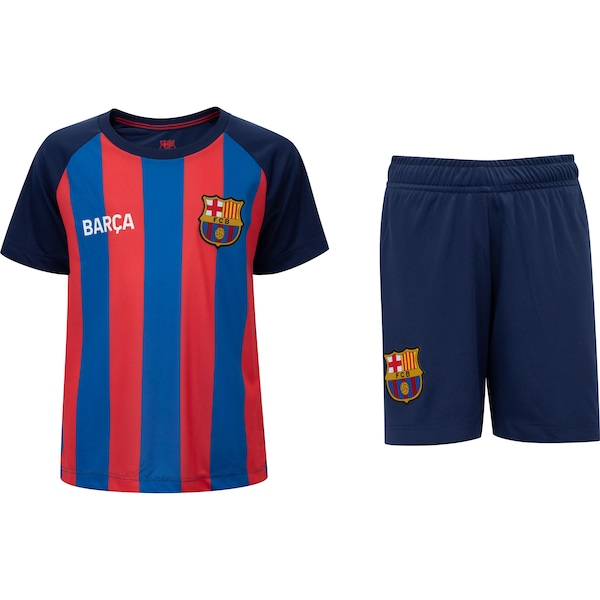 Kit de Uniforme Barcelona Infantil Camiseta + Calção Kit de Uniforme Barcelona Infantil Camiseta + Calção