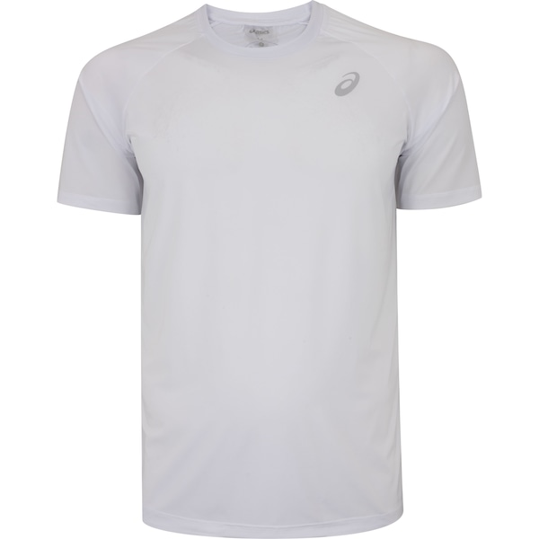 Camiseta Masculina ASICS Manga Curta Emblema Racket UV 50 Antiodor Camiseta Masculina ASICS Manga Curta Emblema Racket UV 50 Antiodor