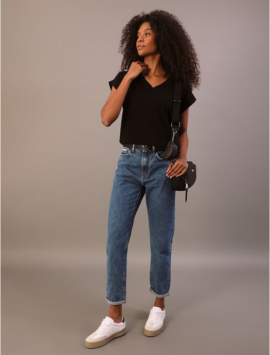 Blusa Calvin Klein Jeans Feminino Malha Rugby - Preto Blusa Calvin Klein Jeans Feminino Malha Rugby Preto p Blusa Calvin Klein Jeans Feminino Malha Rugby - Preto Blusa Calvin Klein Jeans Feminino Malha Rugby Preto p