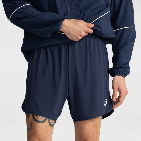 Jaqueta Masculina ASICS Pinstripe Bolsos Seguros Plana
