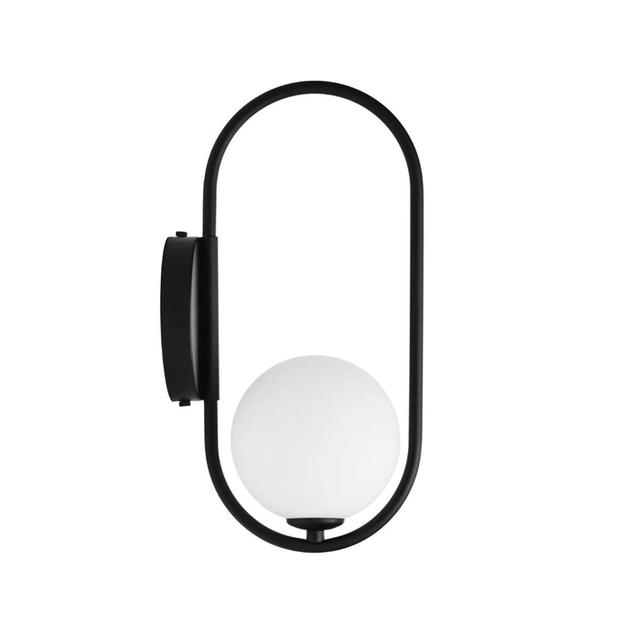 Arandela Oval Aluminio Preto Avela Arandela Oval Aluminio Preto Avela