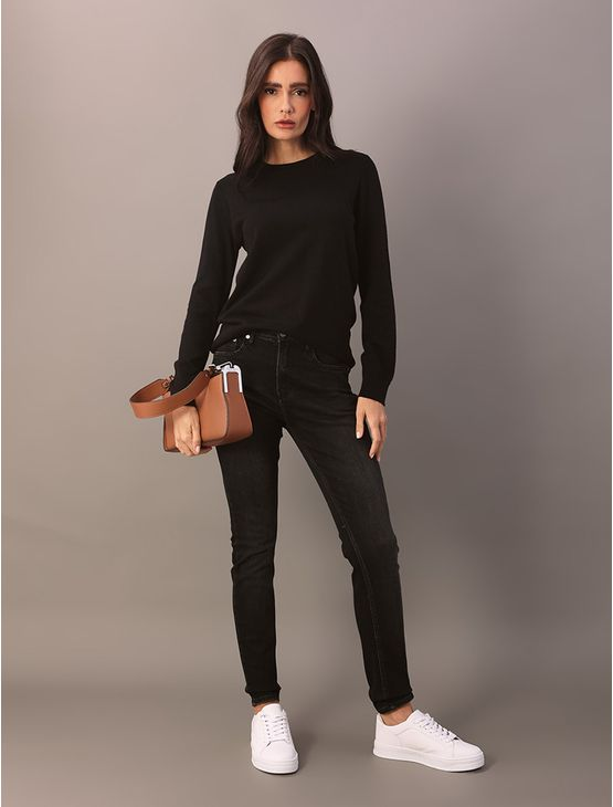 Tricot Feminino Com Cashmere Calvin Klein - Preto Tricot Feminino Com Cashmere Calvin Klein Preto p Tricot Feminino Com Cashmere Calvin Klein - Preto Tricot Feminino Com Cashmere Calvin Klein Preto p