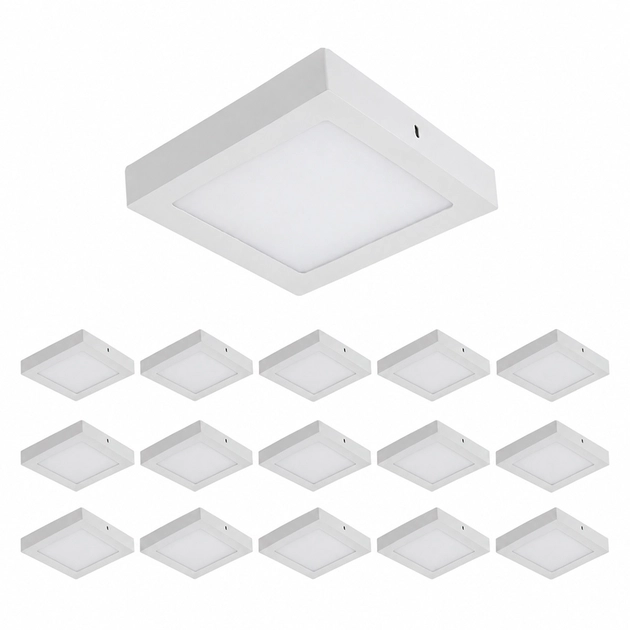 Kit 15 Plafons Led Sobrepor Branco 6W 12X12cm Yamamura Kit 15 Plafons Led Sobrepor Branco 6W 12X12cm Yamamura
