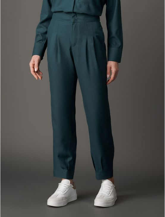 Calça Feminina Cargo de Viscose Calvin Klein - Verde Calça Feminina Cargo de Viscose Calvin Klein Verde 40