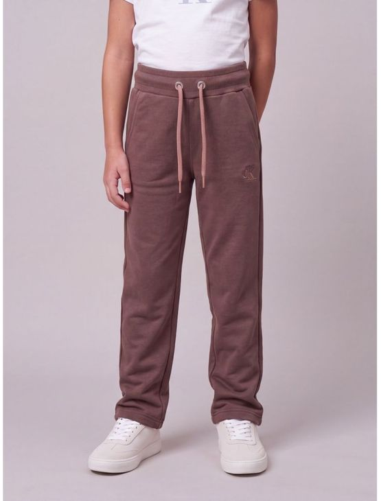 Calça Menina Moletom Jogger Patch Calvin Klein Jeans - Cafe Calça Menina Moletom Jogger Patch Calvin Klein Jeans Cafe 14