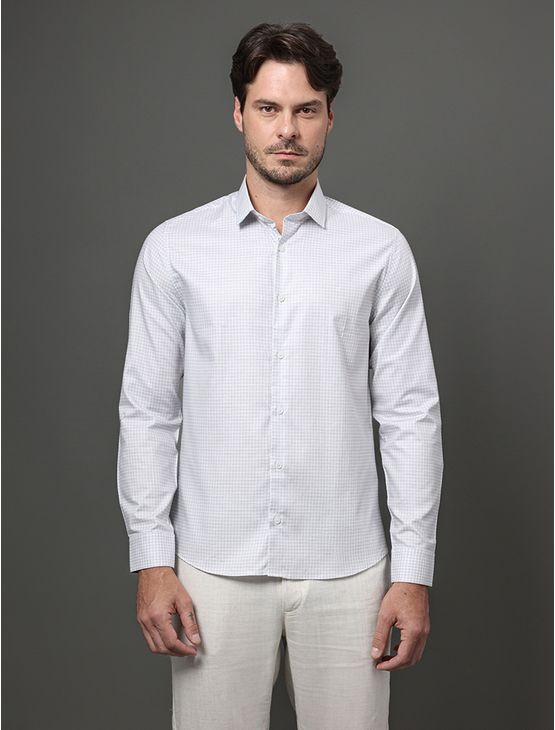Camisa Masculina Slim Pima Cotton Calvin Klein - Branco Camisa Masculina Slim Pima Cotton Calvin Klein Branco 2 Camisa Masculina Slim Pima Cotton Calvin Klein - Branco Camisa Masculina Slim Pima Cotton Calvin Klein Branco 2