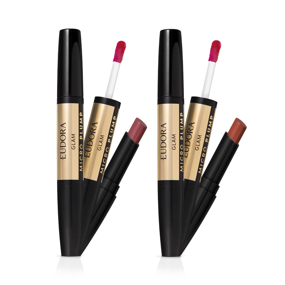 Combo Batom Glam Micro Plump: Malva Essencial 1,8g + Terracota Retrô 1,8g Combo Batom Glam Micro Plump: Malva Essencial 1,8g + Terracota Retrô 1,8g