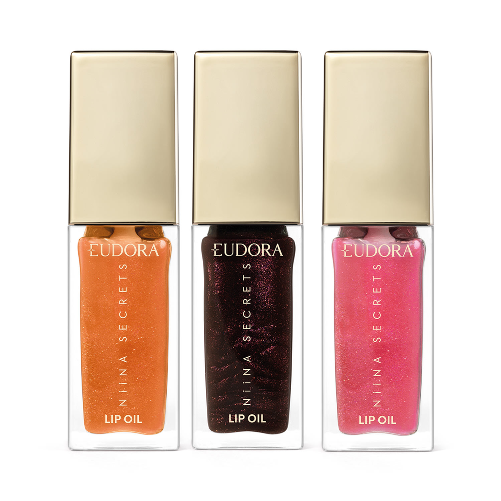 Combo Niina Secrets Lip Oil Shine Flowers: Rosa Centifolia 7ml + Rosa Negra 7ml + Rosa Silvestre 7ml Combo Niina Secrets Lip Oil Shine Flowers: Rosa Centifolia 7ml + Rosa Negra 7ml + Rosa Silvestre 7ml