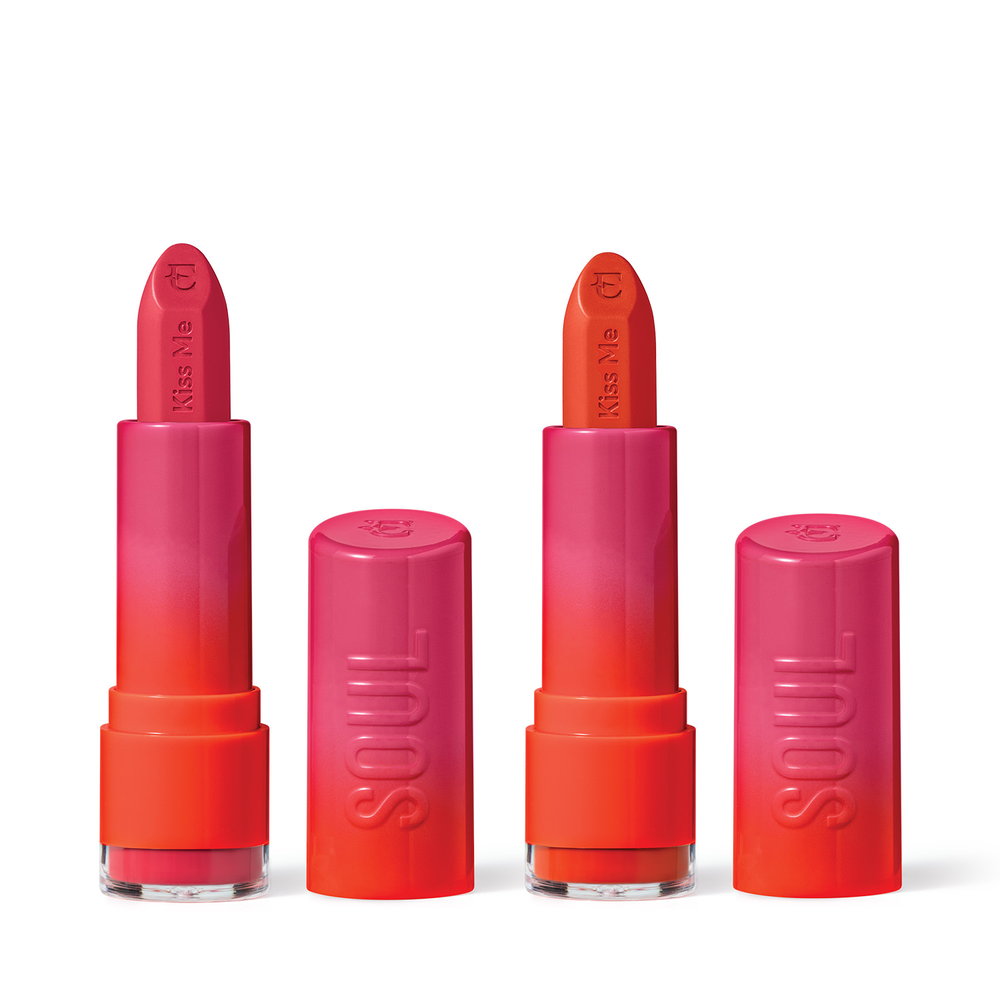 Combo Eudora SOUL Kiss Me Color Blocking: Batom Rosa Trendy Matte 3,7g + Batom Laranja Trendy Matte 3,7g Combo Eudora SOUL Kiss Me Color Blocking: Batom Rosa Trendy Matte 3,7g + Batom Laranja Trendy Matte 3,7g