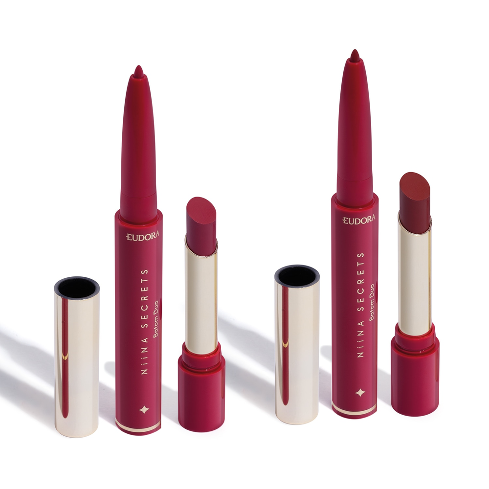 Combo Duo Perfect Match Niina Secrets: Batom Rosa 1,65g + Batom Marrom Malva 1,65g Combo Duo Perfect Match Niina Secrets: Batom Rosa 1,65g + Batom Marrom Malva 1,65g