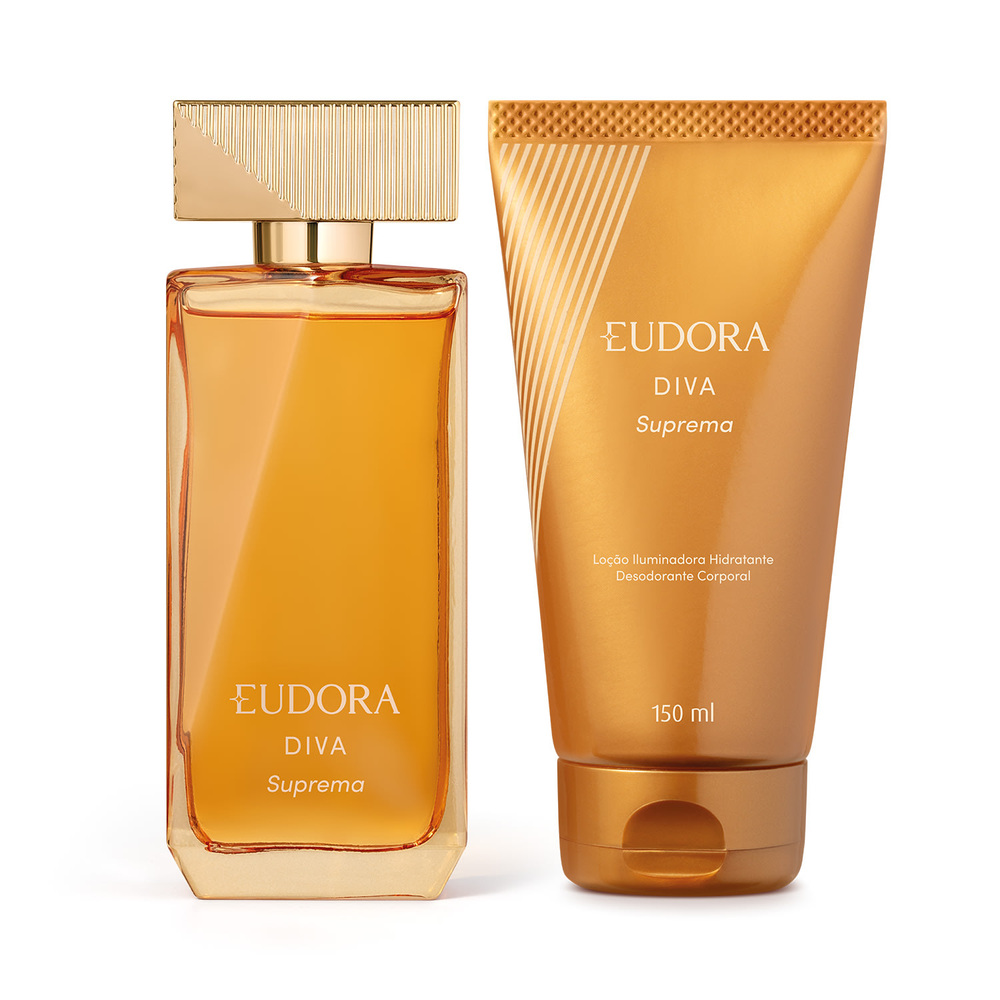 Combo Diva Suprema: Desodorante Colônia 100ml + Loção Iluminadora Hidratante 150ml Combo Diva Suprema: Desodorante Colônia 100ml + Loção Iluminadora Hidratante 150ml