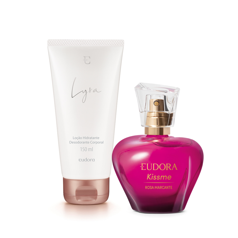 Combo Desodorante Colônia Kiss Me Rosa Marcante 50ml + Loção Hidratante Corporal Lyra 150ml Combo Desodorante Colônia Kiss Me Rosa Marcante 50ml + Loção Hidratante Corporal Lyra 150ml