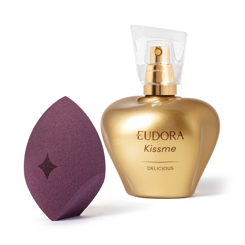 Combo Kiss Me & Eudora Make: Desodorante Colônia 50ml + Esponja de Maquiagem Combo Kiss Me & Eudora Make: Desodorante Colônia 50ml + Esponja de Maquiagem