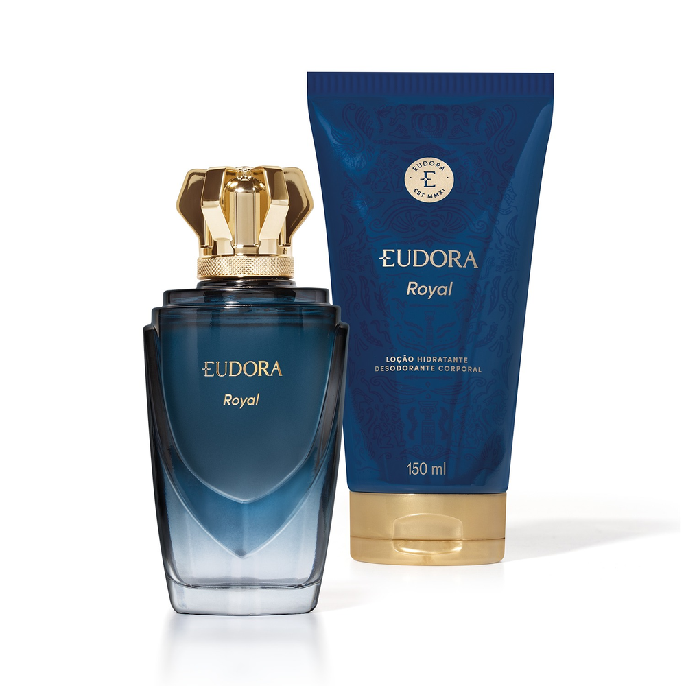 Combo Eudora Royal Masculino: Desodorante Colônia 100ml + Loção Hidratante 150ml Combo Eudora Royal Masculino: Desodorante Colônia 100ml + Loção Hidratante 150ml