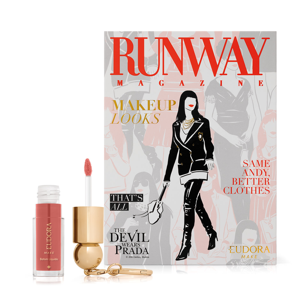 Combo O Diabo Veste Prada: Palette Runway Magazine 28g + Batom Líquido Fashion Icon Nude 4ml Combo O Diabo Veste Prada: Palette Runway Magazine 28g + Batom Líquido Fashion Icon Nude 4ml