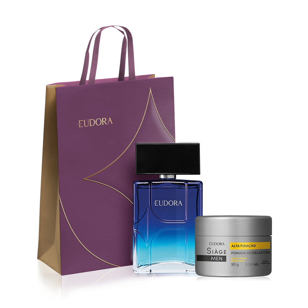 Combo Men: Eudora H Flow Desodorante Colônia 100ml + Pomada Siàge Men 90g + Sacola Combo Men: Eudora H Flow Desodorante Colônia 100ml + Pomada Siàge Men 90g + Sacola