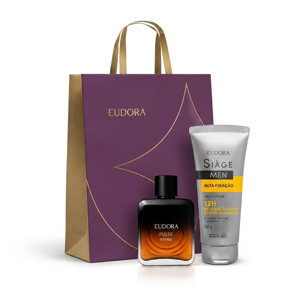 Combo Dia dos Pais: Siàge Men Gel Capilar 150g + Pulse Intense Desodorante Colônia 100ml + Sacola Combo Dia dos Pais: Siàge Men Gel Capilar 150g + Pulse Intense Desodorante Colônia 100ml + Sacola
