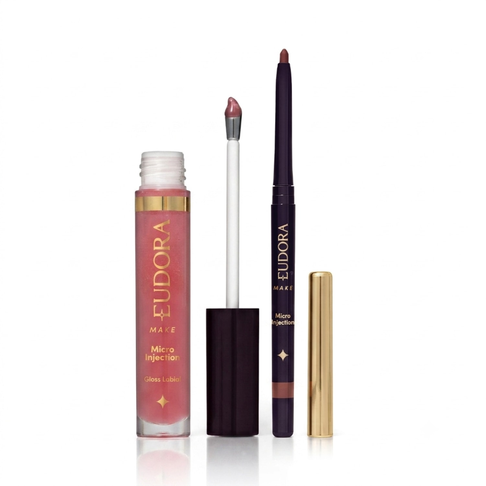 Combo Micro Injection: Gloss Labial Pink Extreme 5,2ml + Lapiseira Volumizadora Soft Rose 300mg Combo Micro Injection: Gloss Labial Pink Extreme 5,2ml + Lapiseira Volumizadora Soft Rose 300mg