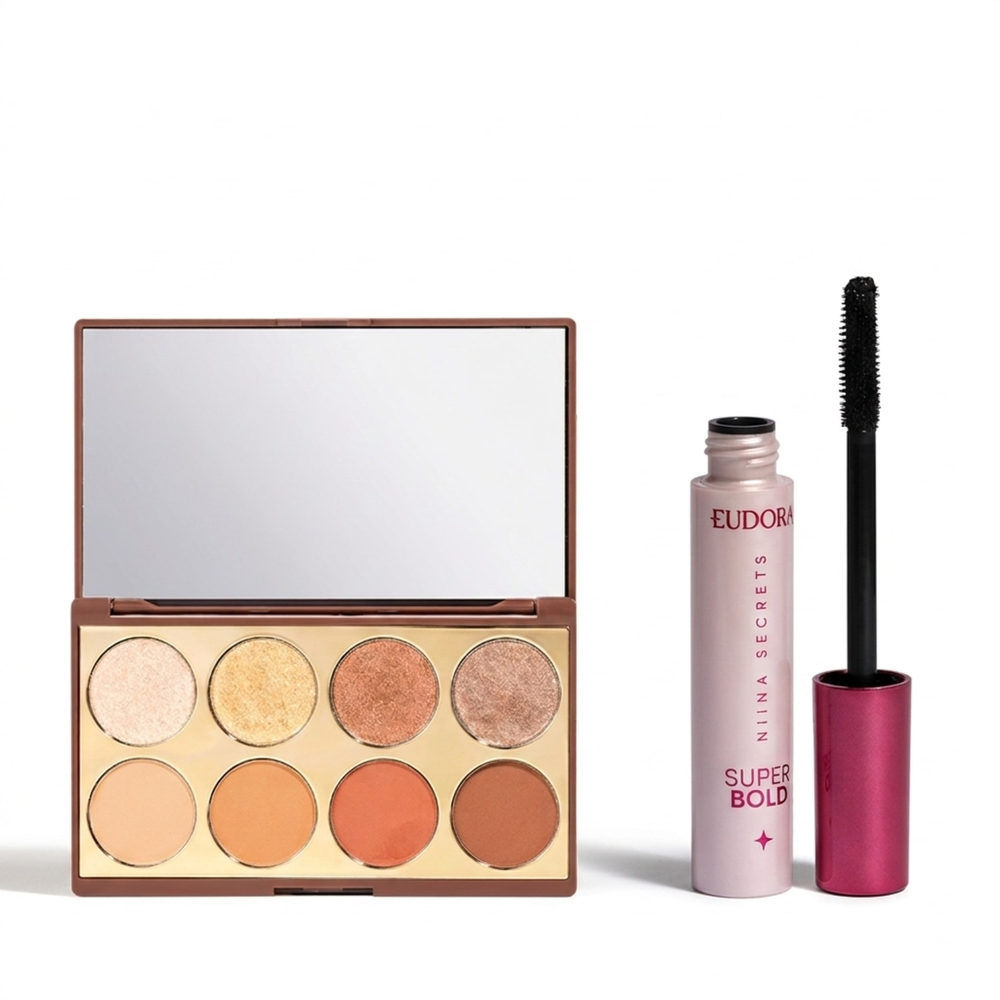 Combo Niina Secrets: Paleta de Sombra Neutrals 5,6g + Máscara para Cílios Super Bold 10g Combo Niina Secrets: Paleta de Sombra Neutrals 5,6g + Máscara para Cílios Super Bold 10g