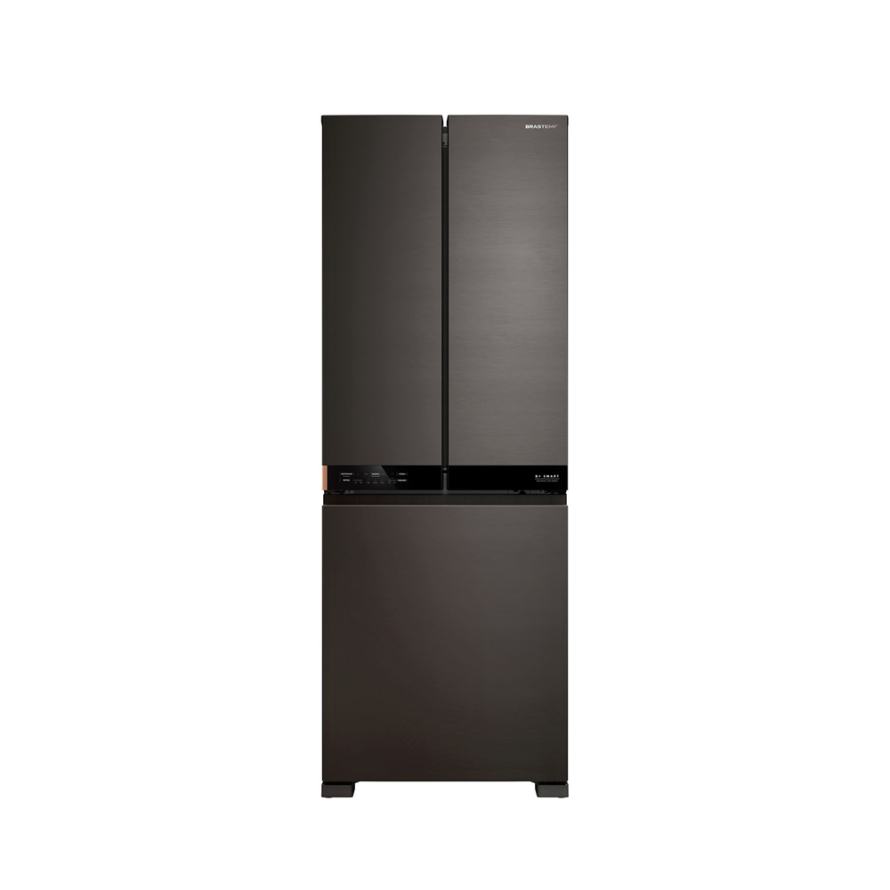 Geladeira Inteligente B= Smart Frost Free 3 Portas French Door 486 Litros Cor Black Inox Brastemp - Bro78ae Bivolt