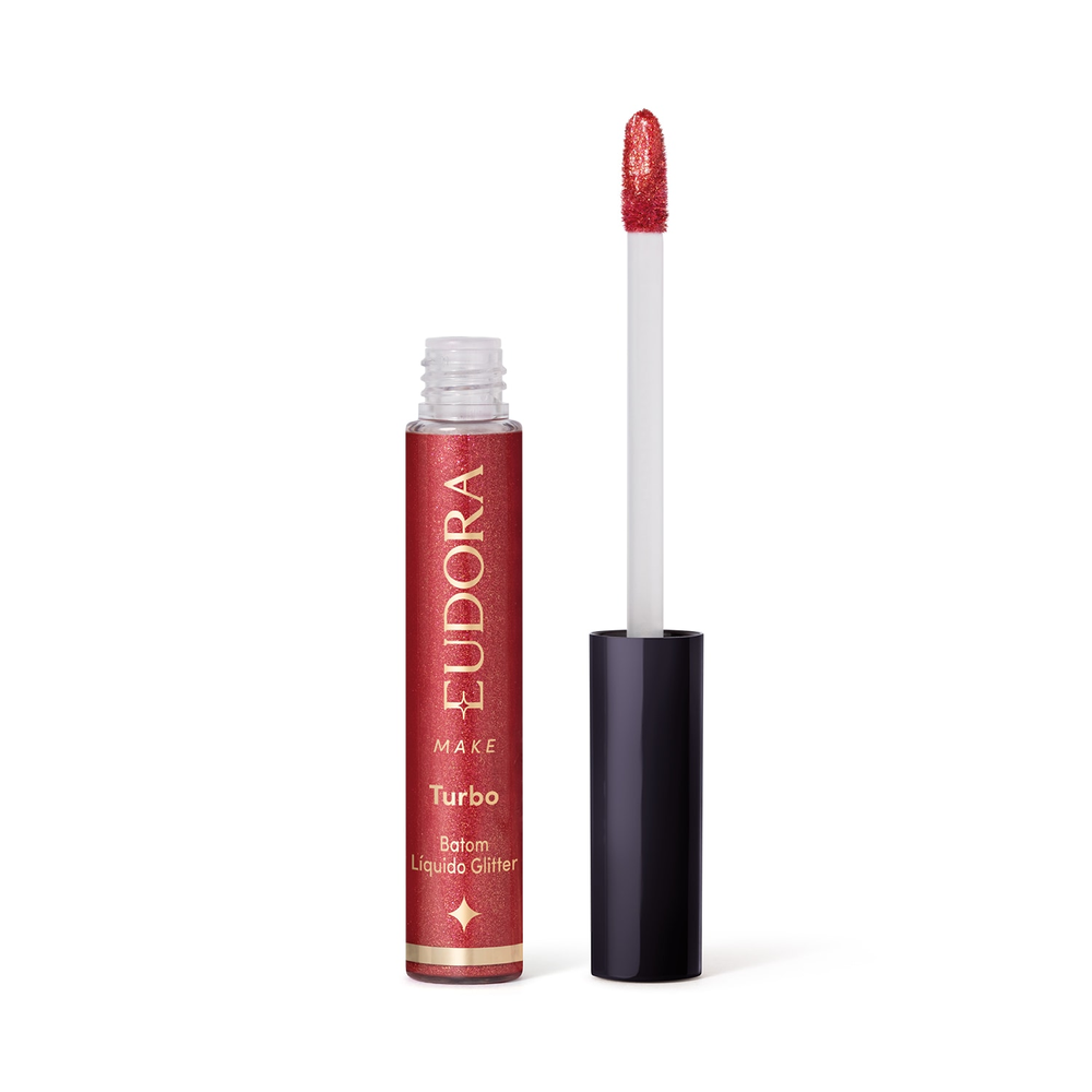 Batom Líquido Vermelho Glitter Magic Eudora Make Turbo 5,2ml Batom Líquido Vermelho Glitter Magic Eudora Make Turbo 5,2ml