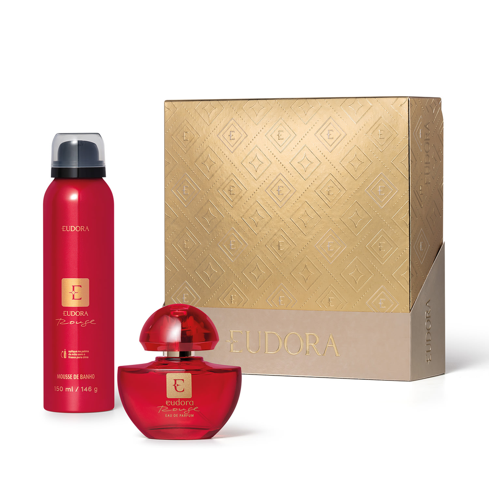 Kit Presente de Natal Edp Rouge: Mousse De Banho 150ml + Eau De Parfum 35ml Kit Presente de Natal Edp Rouge: Mousse De Banho 150ml + Eau De Parfum 35ml