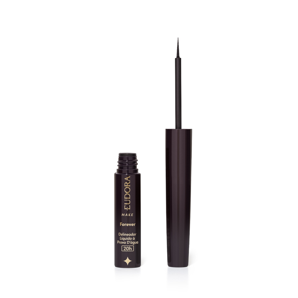 Delineador Líquido Preto à prova d'água Forever Eudora Make 3ml Delineador Líquido Preto à prova d'água Forever Eudora Make 3ml