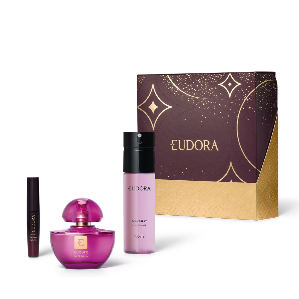 Kit Presente Eudora Roxo Lovers (3 itens) Kit Presente Eudora Roxo Lovers (3 itens)