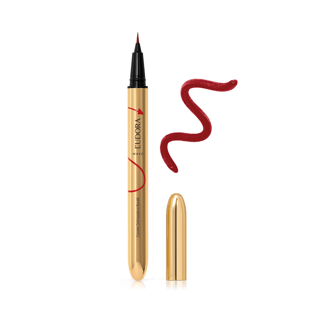 Caneta Delineadora Eudora Make O Diabo Veste Prada Iconic Liner Bordô 0,4ml Caneta Delineadora Eudora Make O Diabo Veste Prada Iconic Liner Bordô 0,4ml