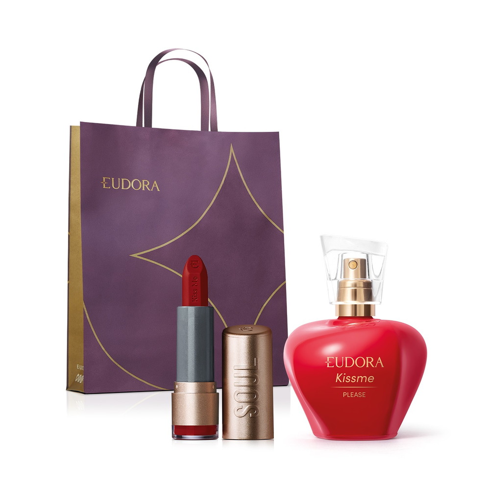 Combo Kiss Me Please Desodorante Colônia 50ml + Batom Matte Vermelho Paparazzi 3,7g + Sacola M Combo Kiss Me Please Desodorante Colônia 50ml + Batom Matte Vermelho Paparazzi 3,7g + Sacola M