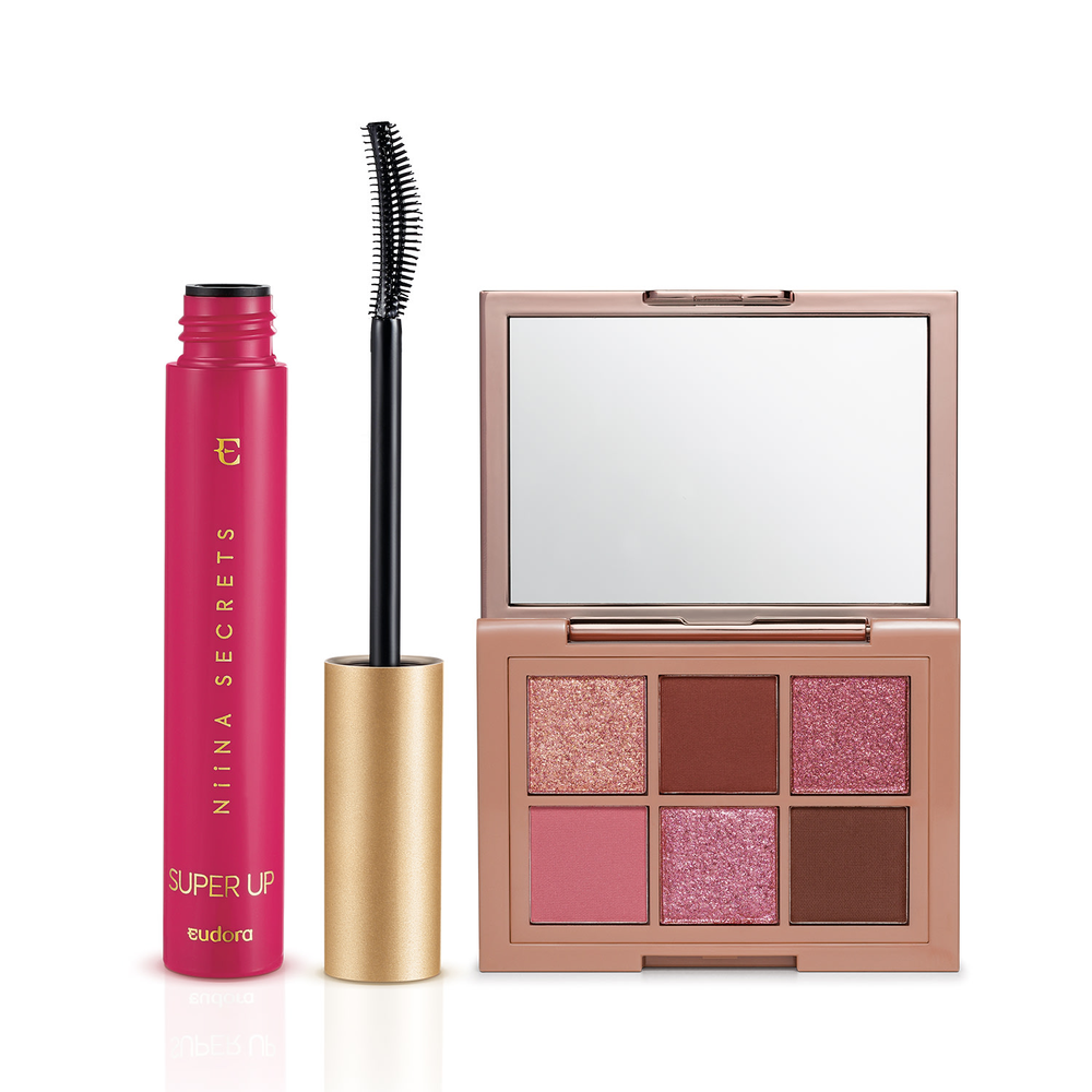 Combo Niina Secrets: Máscara Para Cílios Super Up 8g + Paleta de Sombras Shine 5,4g Combo Niina Secrets: Máscara Para Cílios Super Up 8g + Paleta de Sombras Shine 5,4g