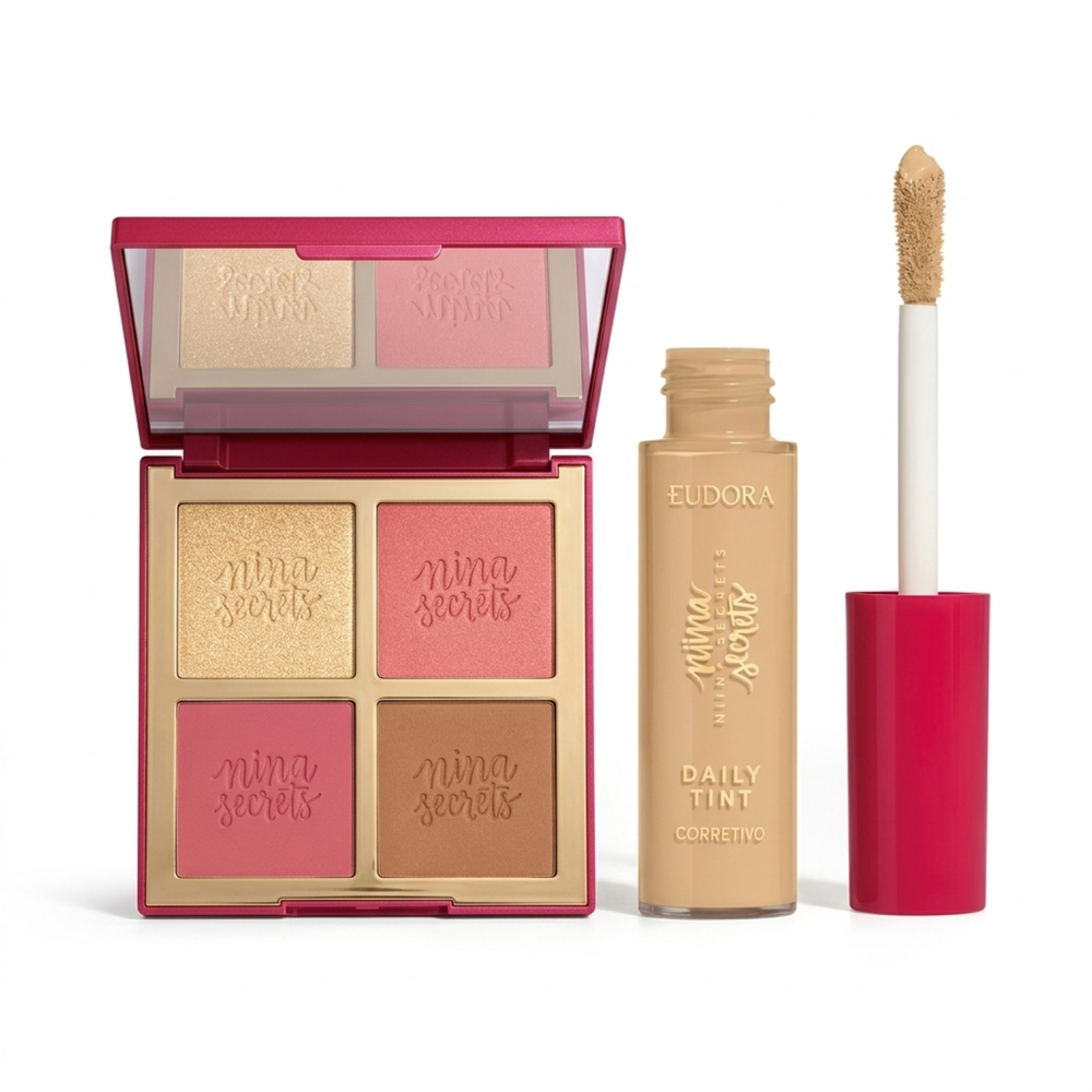 Combo Niina Secrets: Paleta Luminous 12g + Corretivo Daily Tint Cor 05 10ml