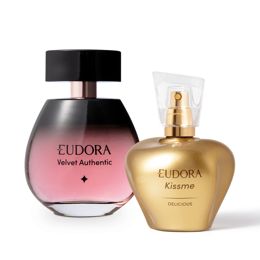 Combo Eudora Desodorante Colônia: Kiss Me Delicious 50ml + Velvet Authentic 100ml Combo Eudora Desodorante Colônia: Kiss Me Delicious 50ml + Velvet Authentic 100ml
