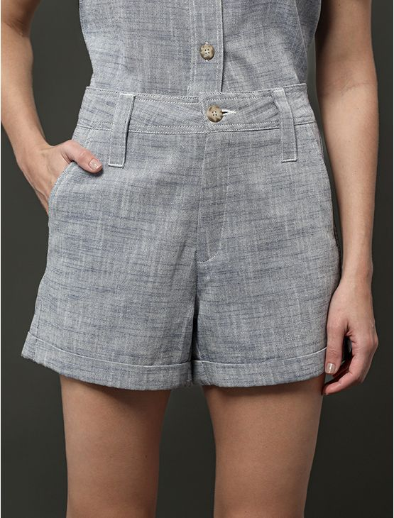 Bermuda Feminina Barra Virada Calvin Klein Jeans - Marinho Bermuda Feminina Barra Virada Calvin Klein Jeans Marinho 42