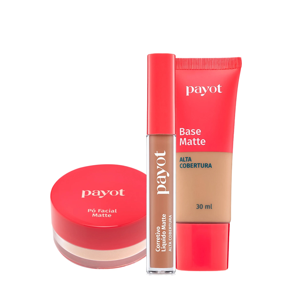 Kit Payot Alta Cobertura Base Cor 5 Corretivo E Pó Solto (3 Produtos) Kit Payot Alta Cobertura Base Cor 5 Corretivo E Pó Solto (3 Produtos)