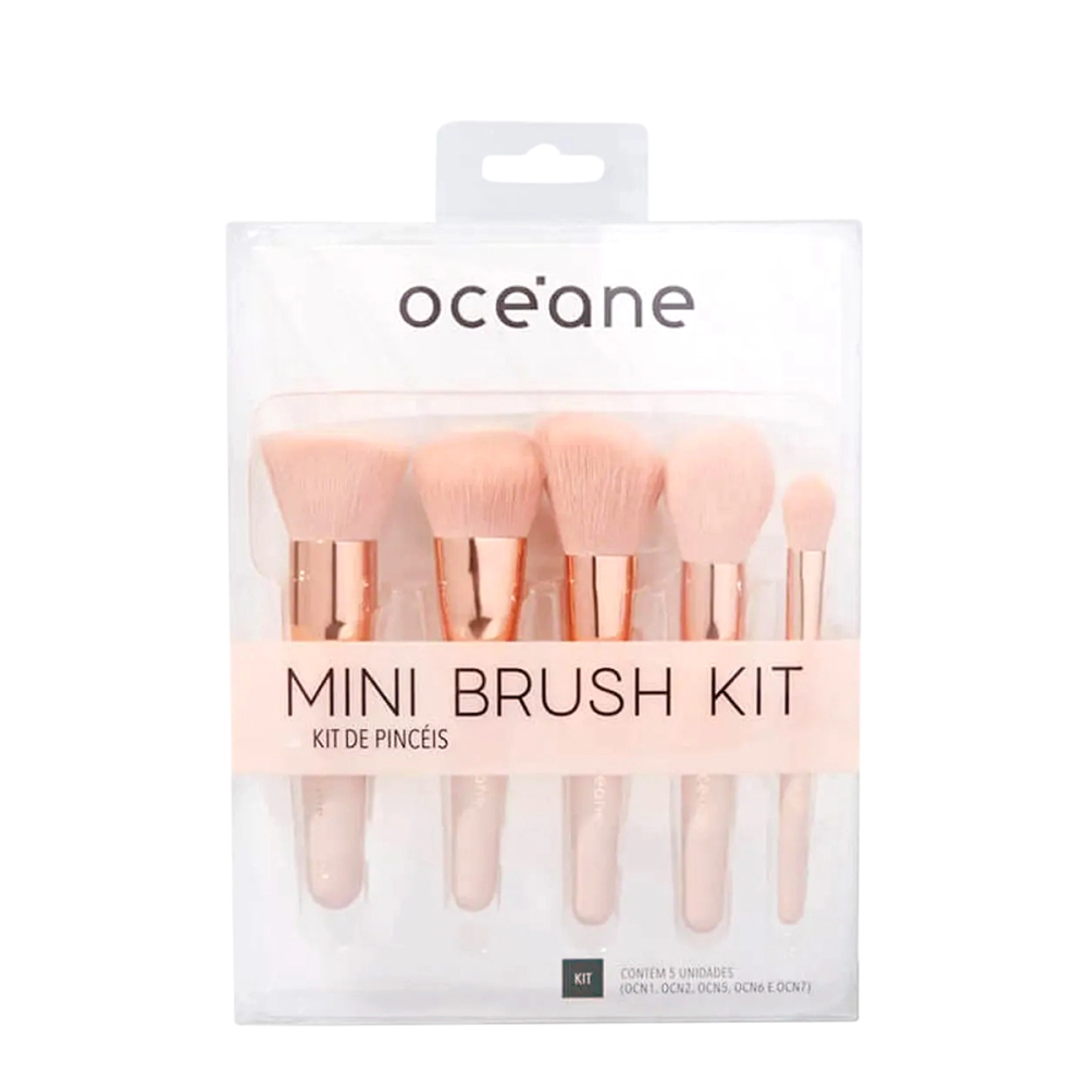 Océane Mini Kit Com 5 Pincéis - Mini Brush Kit Océane Mini Kit Com 5 Pincéis - Mini Brush Kit
