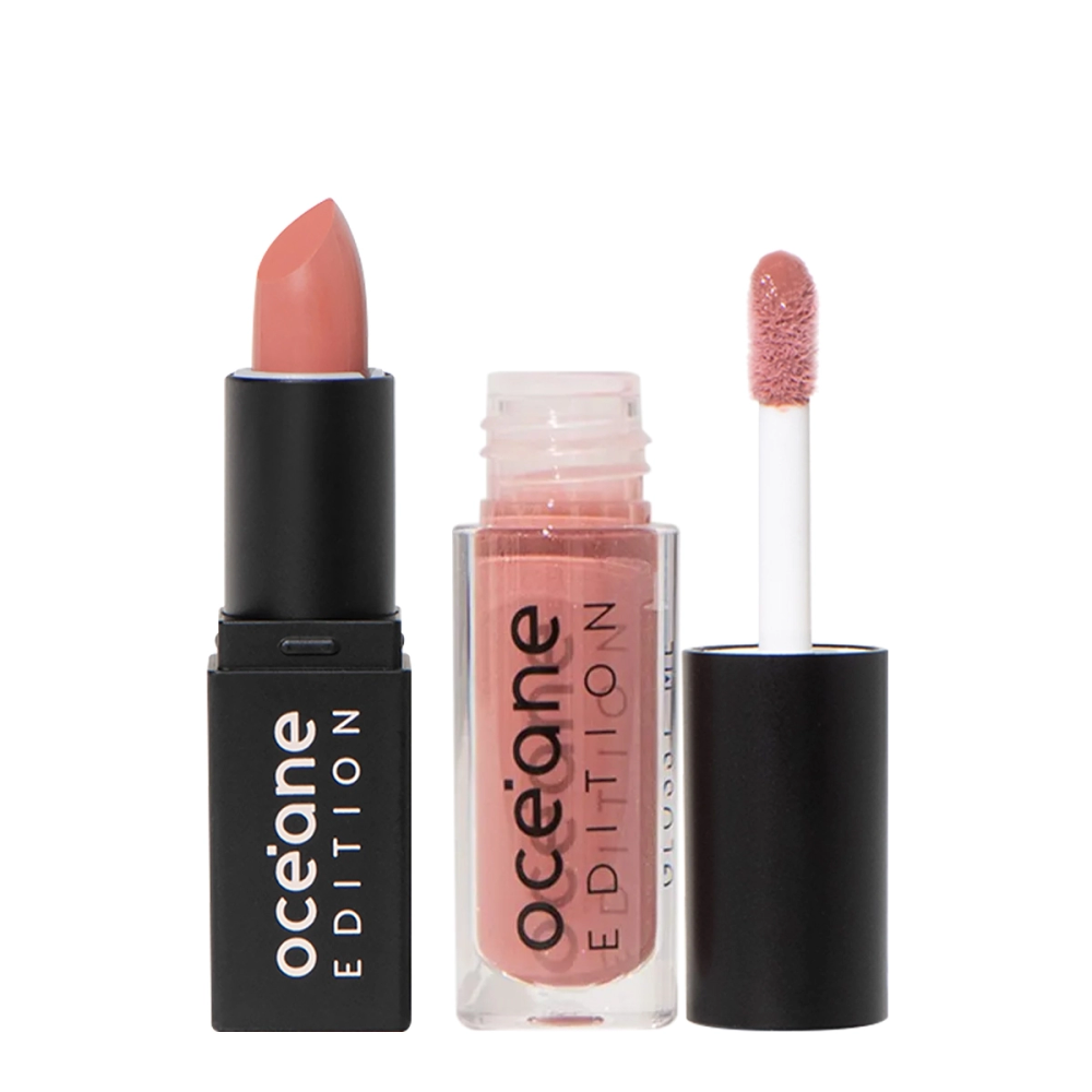 Kit Océane Edition Mini Lipstick Nude Pink E Glossy Me Shimmer Brown (2 Produtos) Kit Océane Edition Mini Lipstick Nude Pink E Glossy Me Shimmer Brown (2 Produtos)