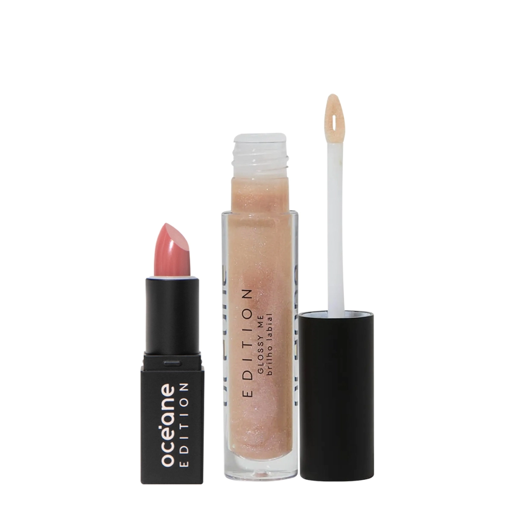 Kit Océane Edition Mini Lipstick Sienna Nude E Glossy Me Glazed (2 Produtos) Kit Océane Edition Mini Lipstick Sienna Nude E Glossy Me Glazed (2 Produtos)