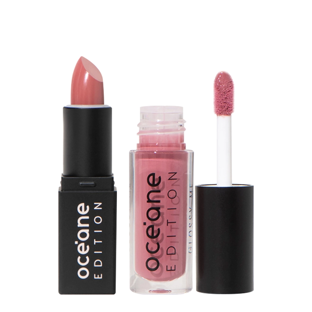 Kit Océane Edition Mini Lipstick Sienna Nude E Glossy Me Rose (2 Produtos) Kit Océane Edition Mini Lipstick Sienna Nude E Glossy Me Rose (2 Produtos)