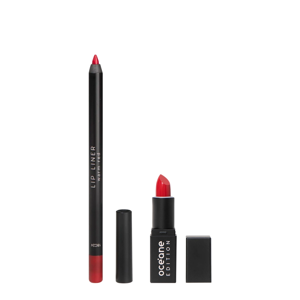 Kit Océane Edition Batom Red Kiss Lápis Labial Warm Red Kit Océane Edition Batom Red Kiss Lápis Labial Warm Red